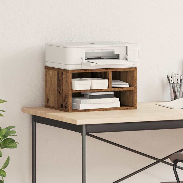 vidaXL Suport pentru imprimantă Lemn vechi 40 x 32 x 22,5 cm
