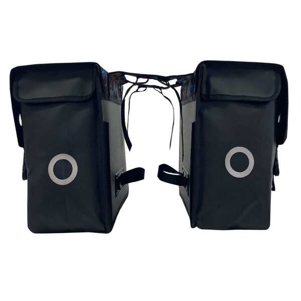 Willex Coșuri bicicletă "Ice" "Tarpaulin" 30 L, albastru și negru