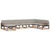 vidaXL Set de canapele de exterior 8 pcs Gri natural și deschis