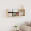 vidaXL Raft pentru reviste Stejar Sonoma 80 x 12 x 30 cm Lemn compozit