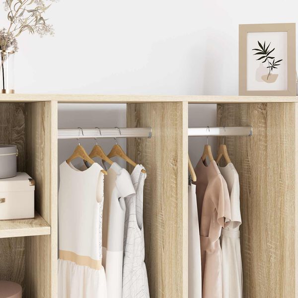 vidaXL Șină pentru dressing 2 pcs Argintiu 764 x 15 x 29 mm