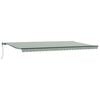 vidaXL Copertină retractabilă Verde și alb 600 &times; 350 cm