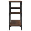 vidaXL Măsuță consolă cu rafturi, stejar maro, 100x35x75 cm