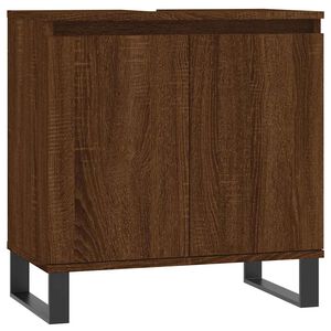 vidaXL Dulap de baie, stejar maro, 58x33x60 cm, lemn prelucrat