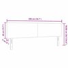 vidaXL Tăblie cap cu headboard Gri deschis 200 cm Piele artificială