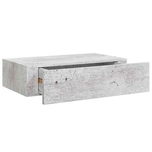 vidaXL Dulap de perete cu sertare, gri beton, 40x23,5x10 cm, MDF
