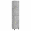 vidaXL Dulap &icirc;nalt, gri beton, 34,5x34x180 cm, lemn prelucrat