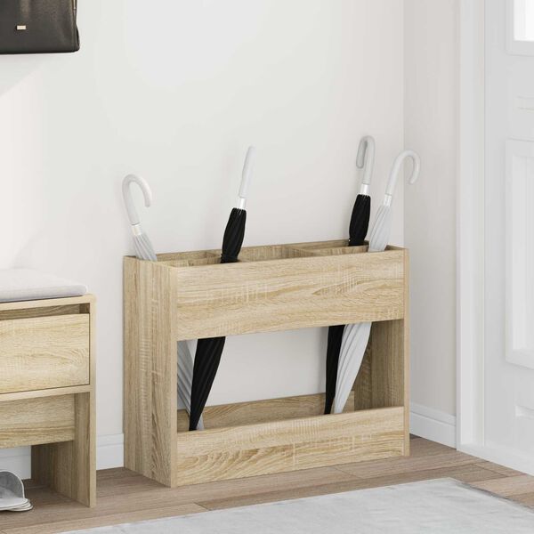 vidaXL Suport pentru umbrele Stejar Sonoma 65 x 24 x 50 cm