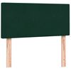 vidaXL Pat box spring cu saltea, verde &icirc;nchis, 100x220 cm, catifea