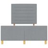 vidaXL Cadru de pat cu headboard Gri deschis 120 x 190 cm țesătură
