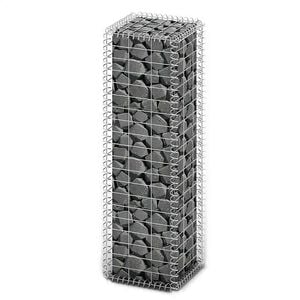 vidaXL Coș gabion cu capace, s&acirc;rmă galvanizată, 100 x 30 x 30 cm