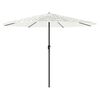 vidaXL Umbrelă soare de grădină st&acirc;lp din oțel, alb 388x388x248 cm