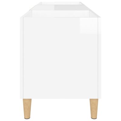 vidaXL Dulapuri pentru discuri alb lucios 121x38x48 cm, lemn prelucrat