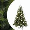 vidaXL Brad de Crăciun artificial cu glob 120 cm 150 LED-uri Alb cald