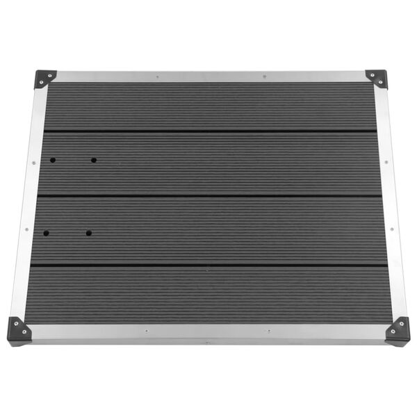 vidaXL Cădiță de duș de exterior gri 80x62 cm WPC și oțel inoxidabil
