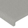 vidaXL Pat box spring cu saltea, gri deschis, 100x200 cm, textil