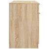 vidaXL Birou cu dulap lateral, stejar sonoma, lemn prelucrat