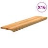 vidaXL Trepte de scară 16 buc maro deschis lemn masiv de stejar