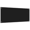 vidaXL Spate de bucătărie 2 pcs Negru 120 x 50 cm sticlă securizată