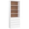 vidaXL Bibliotecă cu sertare &bdquo;ALTA&rdquo; alb 77x35x186,5 cm lemn masiv pin