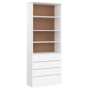 vidaXL Bibliotecă cu sertare &bdquo;ALTA&rdquo; alb 77x35x186,5 cm lemn masiv pin