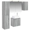 vidaXL Set dulap baie 5 buc. Sonoma gri Lemn prelucrat