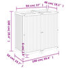 vidaXL Jardinieră de grădină cu căptușeală, 100x50x100 cm, lemn acacia