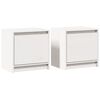 vidaXL Noptiere, 2 buc., alb, 40x30,5x40 cm, lemn masiv de pin