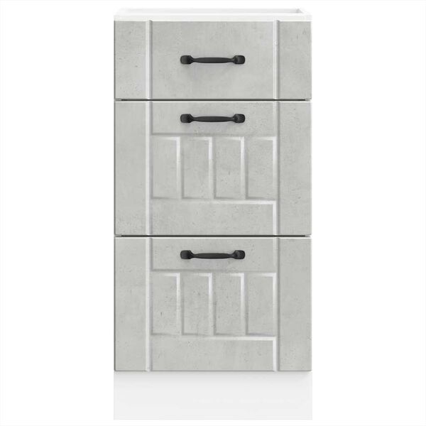 vidaXL Dulap de bucătărie &bdquo;Lucca&rdquo; Lemn prelucrat gri beton