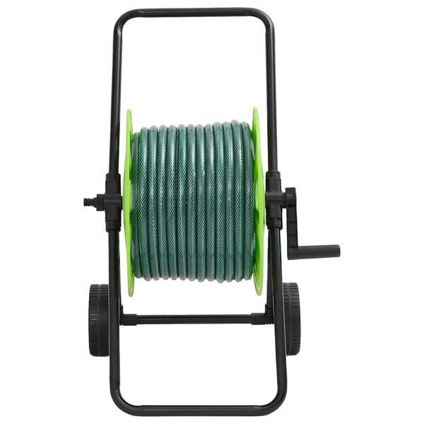 vidaXL Cărucior tambur furtun verde set racorduri furtun 0,5" 30 m PVC