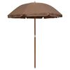 vidaXL Umbrelă de soare de grădină, st&acirc;lp din oțel, taupe, 180 cm