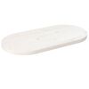 vidaXL Blat de masă, alb, 60x30x2,5 cm, lemn masiv de pin, oval