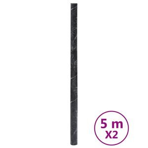 vidaXL Autocolante pentru mobilier marmură, negru, 90x500 cm, PVC