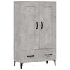 vidaXL Dulap &icirc;nalt, gri beton, 70x31x115 cm, lemn compozit