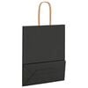vidaXL Pungi de h&acirc;rtie 250 buc cu m&acirc;nere negre 18x8x22 cm