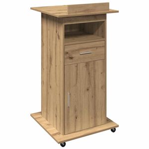 vidaXL Podium Stejar Artizanal Lemn prelucrat 55 x 55 x 107 cm
