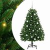 vidaXL Brad de Crăciun artificial 150 cm 150 LED-uri Alb cald Verde