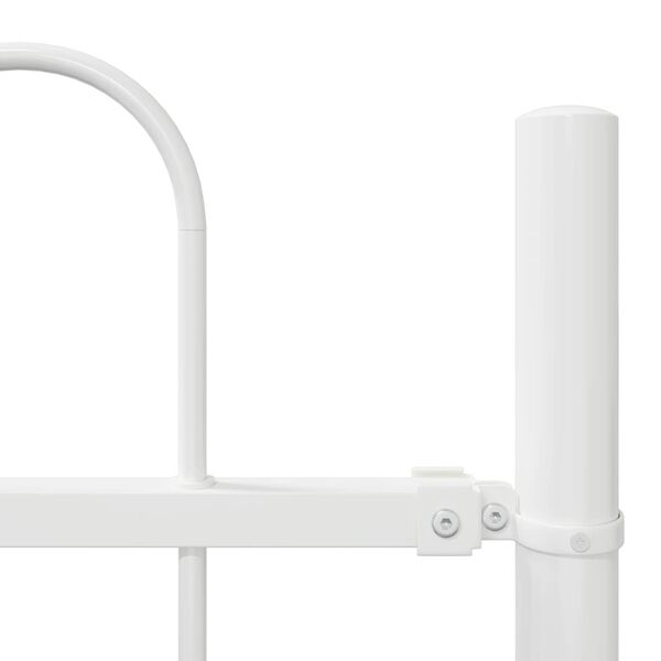 vidaXL Gard de Grădină 3 pcs Alb 5,1 x 0,8 m Oțel acoperit cu pulbere