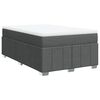 vidaXL Pat box spring cu saltea, gri &icirc;nchis, 120x190 cm, textil