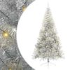 vidaXL Pom de Crăciun artificial pre-iluminat Argintiu 210 cm PET