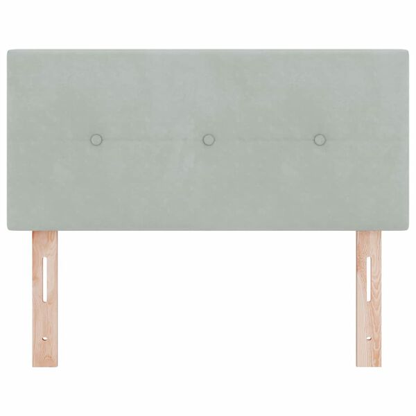vidaXL Tăblie cap cu headboard Gri deschis 80 cm Piele artificială