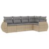 vidaXL Set canapele de grădină cu perne, 5 piese, bej, poliratan