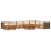 vidaXL Set de canapele de exterior 9 buc. natural Lemn Solid de Acacia