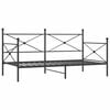 vidaXL Pat de zi fără saltea Negru 100x190 cm Oțel