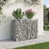 vidaXL Pat ridicat din gabion Argintiu 100 x 50 x 80 cm