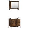 vidaXL Set dulap baie 2 buc. Stejar fumuriu 65,5 x 34 x 61 cm