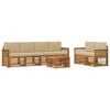 vidaXL Set de canapele de exterior 7 buc. Natural și Bej