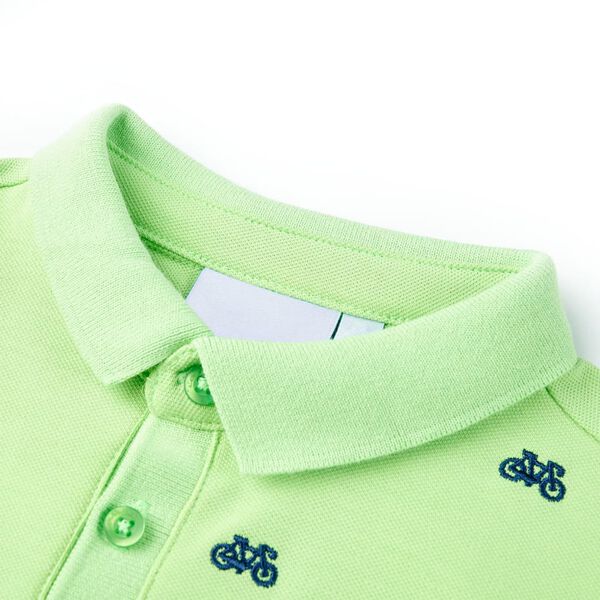 Tricou polo pentru copii, verde neon, 140