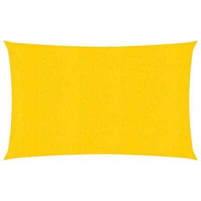 vidaXL Pânză parasolar, galben, 2x4 m, HDPE, 160 g/m²