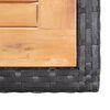 vidaXL Set mobilier de exterior cu perne, 17 piese, negru, poliratan